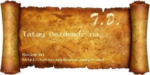 Tatay Dezdemóna névjegykártya